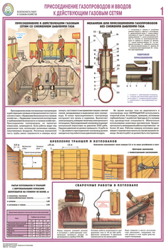 ПС22 Безопасность работ в газовом хозяйстве (пластик, А2, 4 листа) - Плакаты - Газоопасные работы - Магазин охраны труда ohranatruda-shop.ru